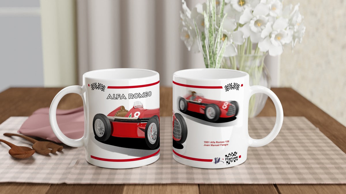 Alfa Romeo 159 F1 Motor Racing Art Mug