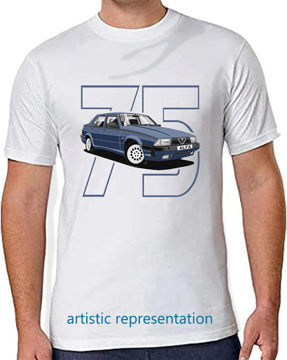 Alfa Romeo 75 in Blue Art T Shirt