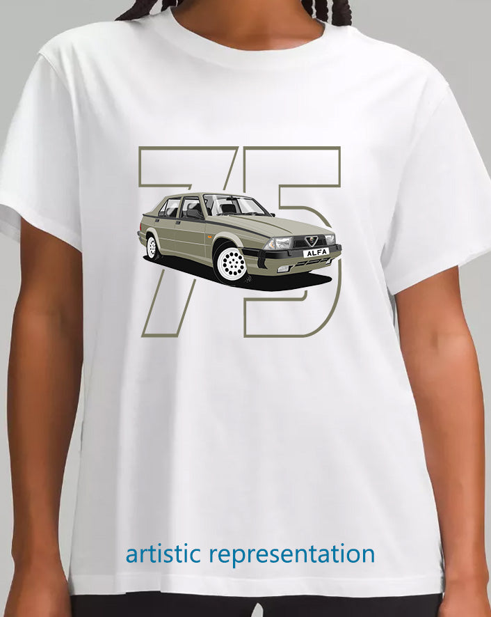 Alfa Romeo 75 in Gray Art T Shirt