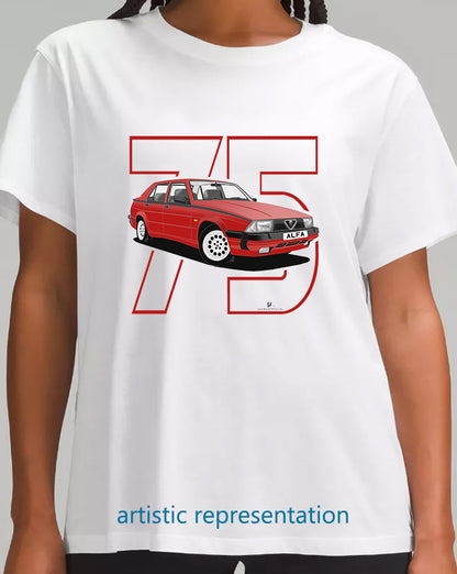 Alfa Romeo 75 in Red Art T Shirt