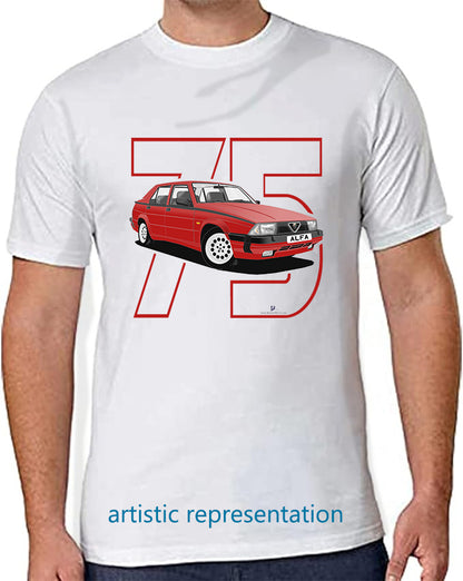 Alfa Romeo 75 in Red Art T Shirt