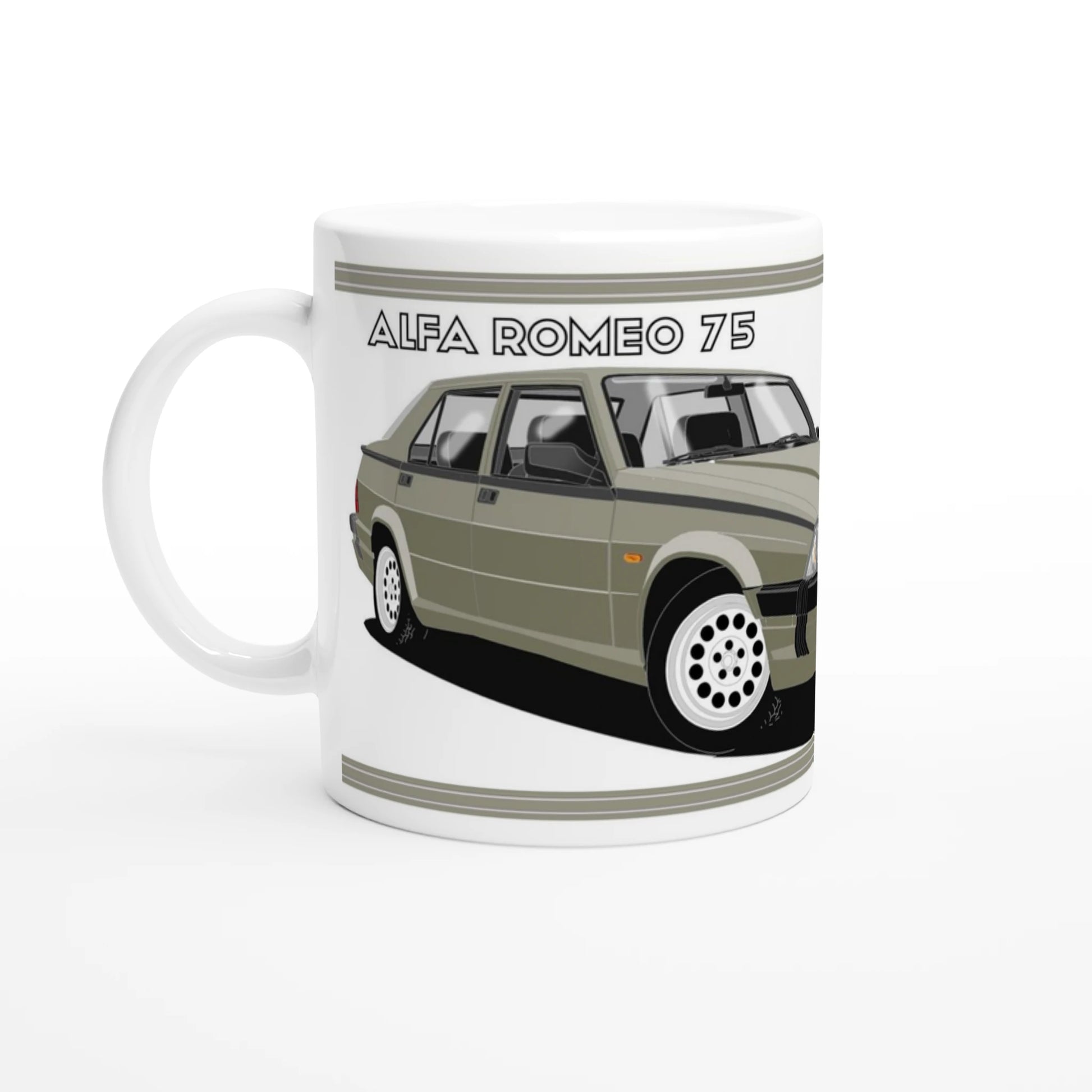Alfa Romeo 75 in Gray Art Mug