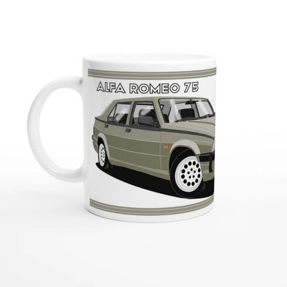 Alfa Romeo 75 in Gray Art Mug