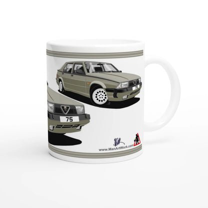 Alfa Romeo 75 in Gray Art Mug