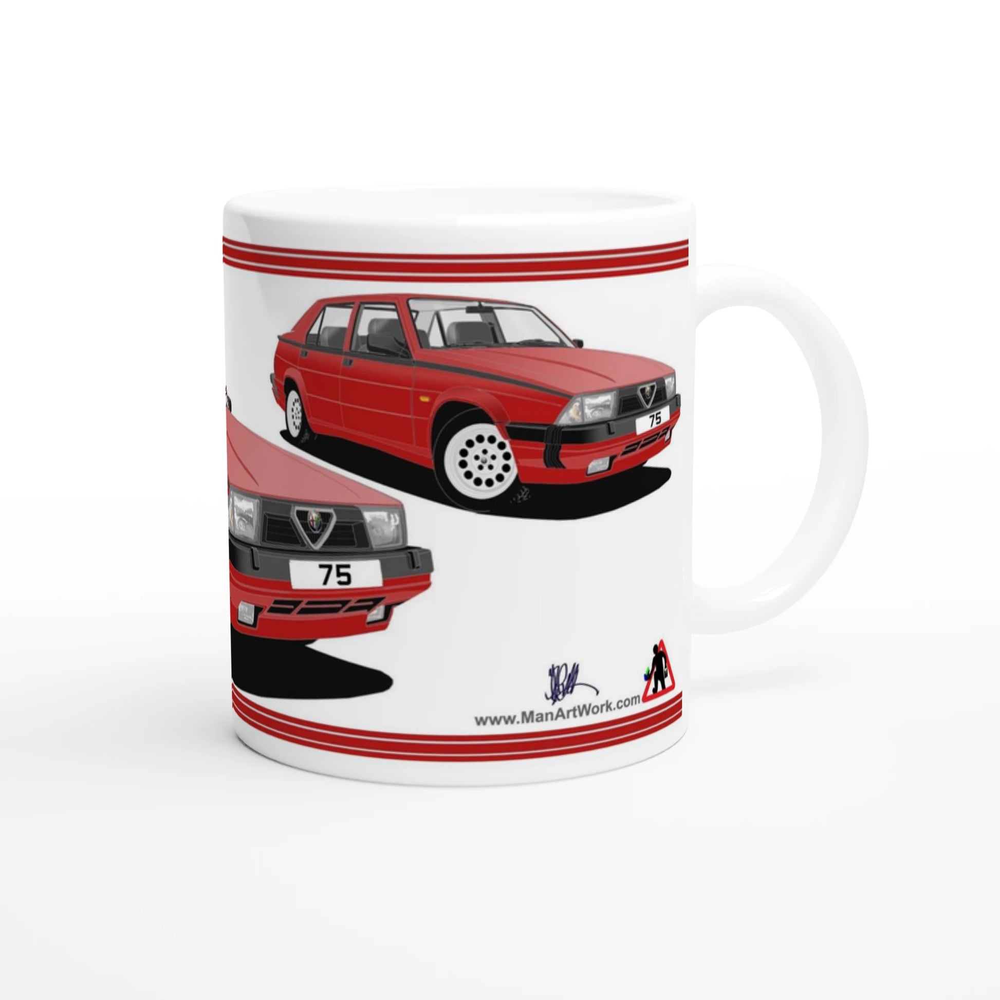 Alfa Romeo 75 in Red Art Mug