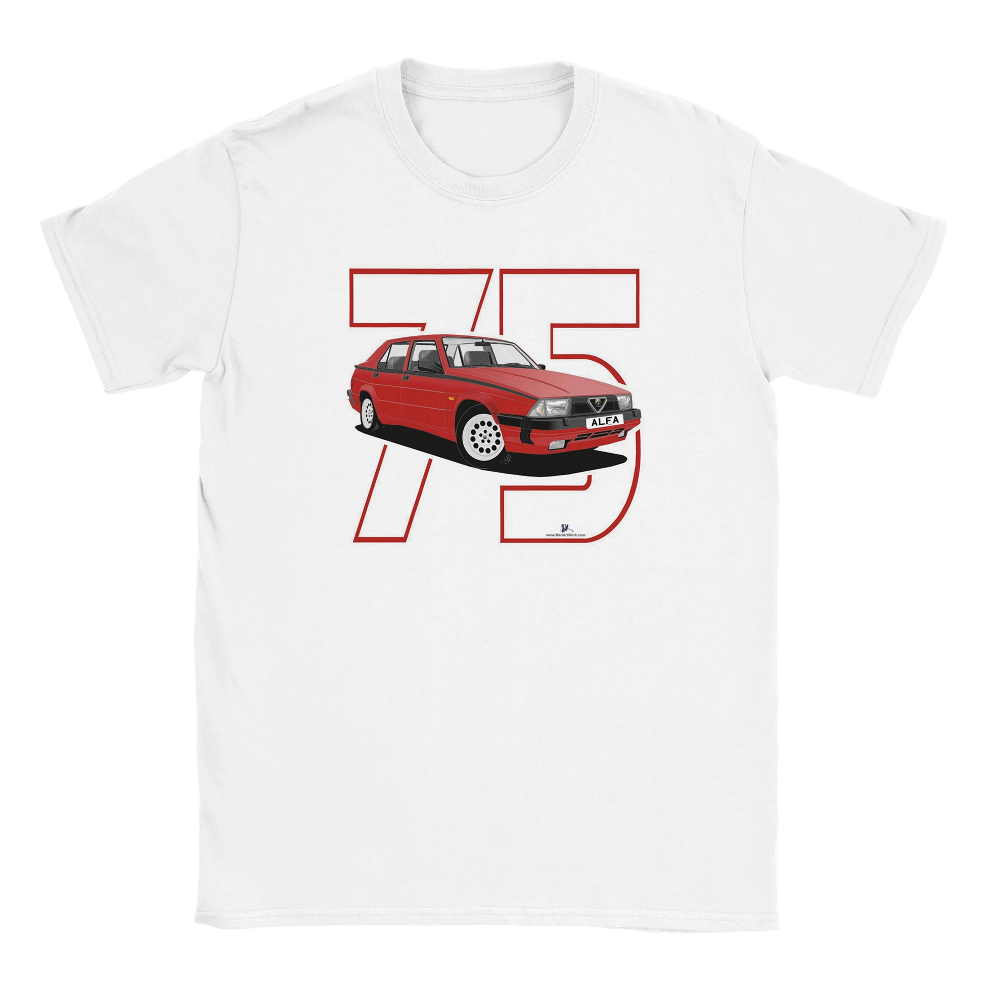 Alfa Romeo 75 in Red Art T Shirt
