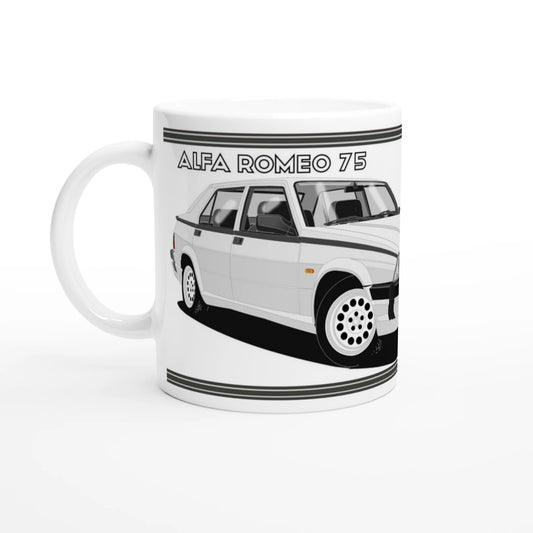 Alfa Romeo 75 in Silver Art Mug