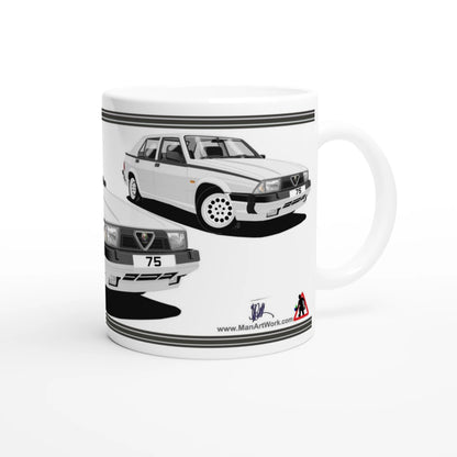 Alfa Romeo 75 in Silver Art Mug