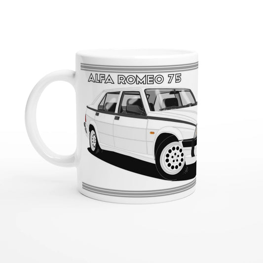 Alfa Romeo 75 in White Art Mug