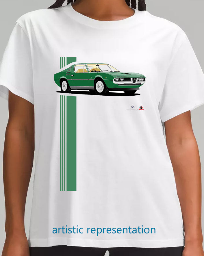 Alfa Romeo Montreal Green Car T Shirt