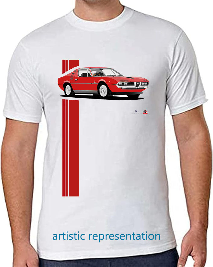 Alfa Romeo Montreal Red Car T Shirt