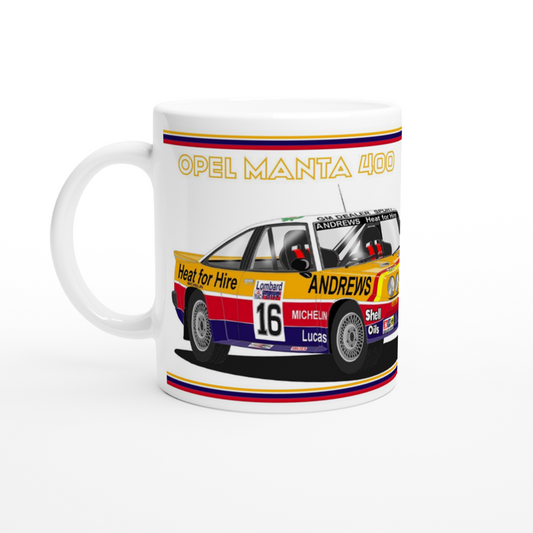 Andrews Heat for Hire Opel Manta 400 & GMC Service Van Rally Mug