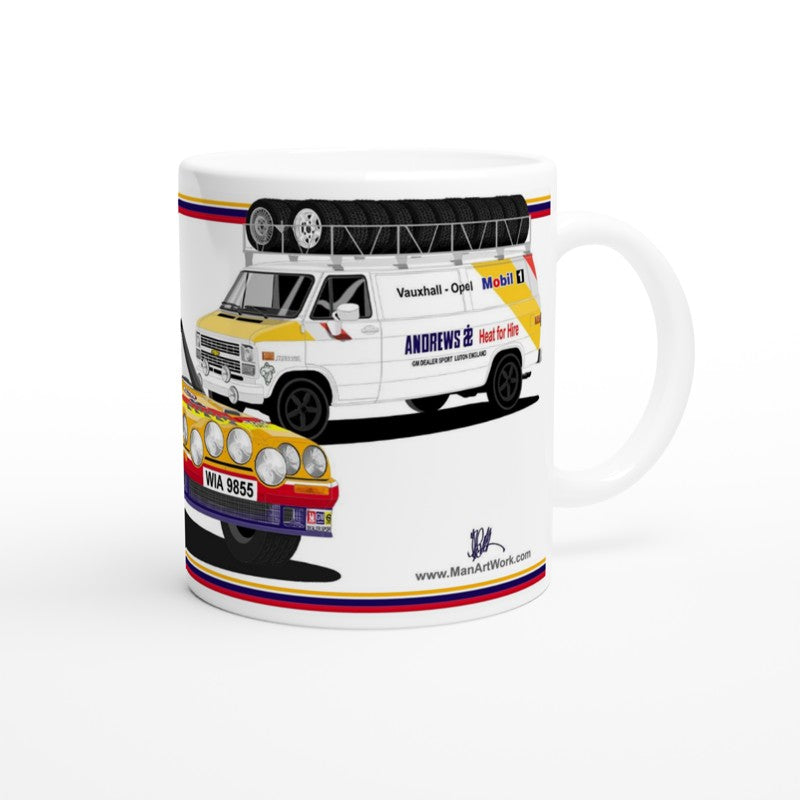 Andrews Heat for Hire Opel Manta 400 & GMC Service Van Rally Mug