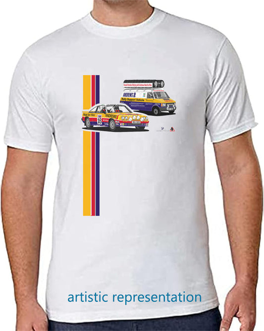 Opel Manta 400 Rally with Bedford Van T Shirt