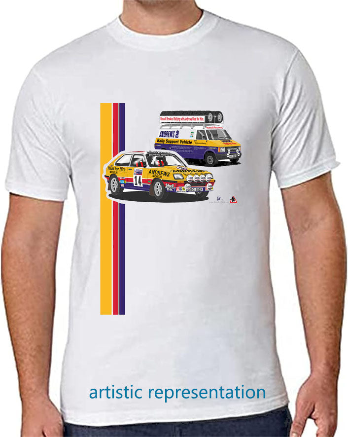 Vauxhall Chevette HSR Rally with Bedford Van T Shirt