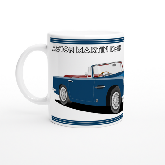 Aston Martin DB5 Volante in Blue Car Mug