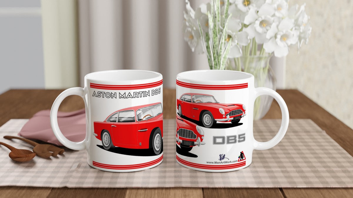 Aston Martin DB5 in Red Car Mug