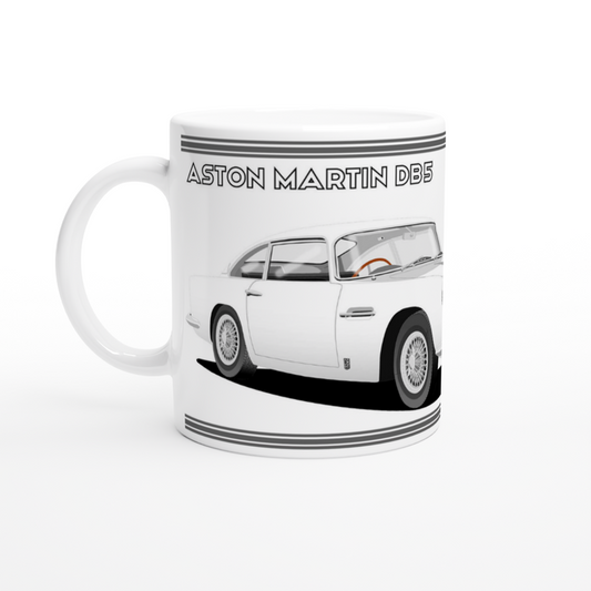 Aston Martin DB5 in White Car Mug