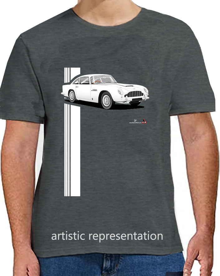 Aston Martin DB5 in white T Shirt