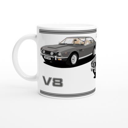 Aston Martin V8 Vantage in Gray Art  Mug