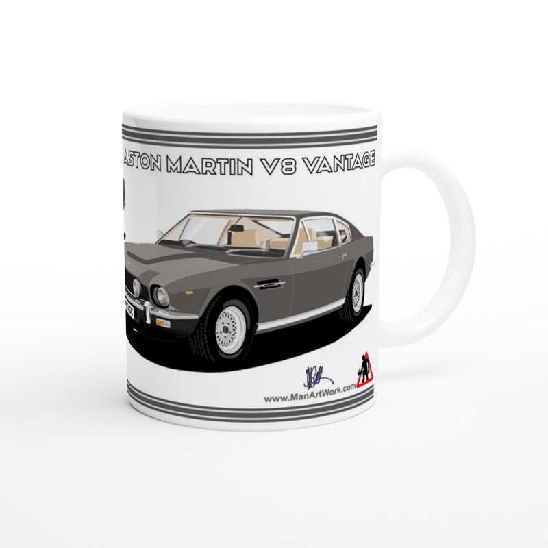 Aston Martin V8 Vantage in Gray Art  Mug