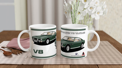 Aston Martin V8 Vantage in Green  Art  Mug