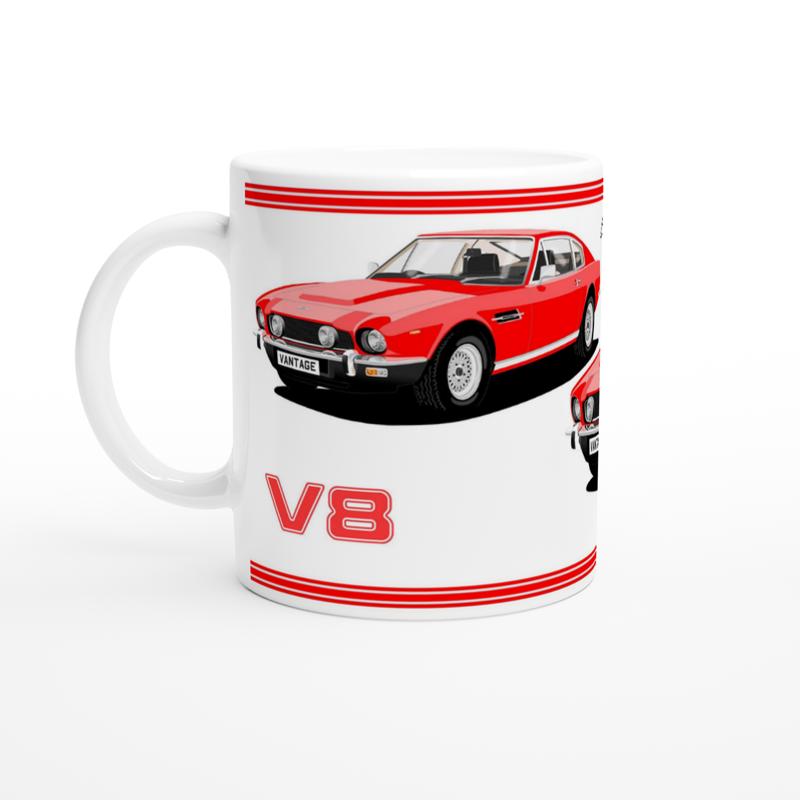 Aston Martin V8 Vantage in Red Art  Mug