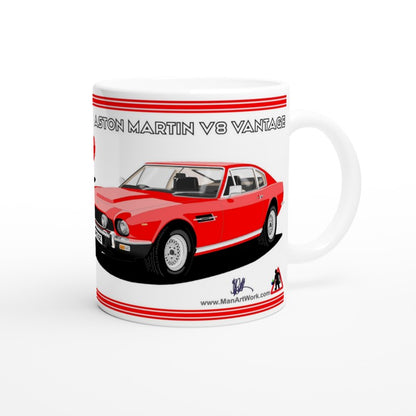 Aston Martin V8 Vantage in Red Art  Mug