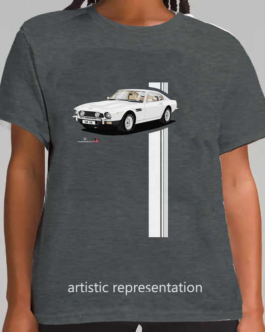 Aston Martin V8 Vantage in White T Shirt