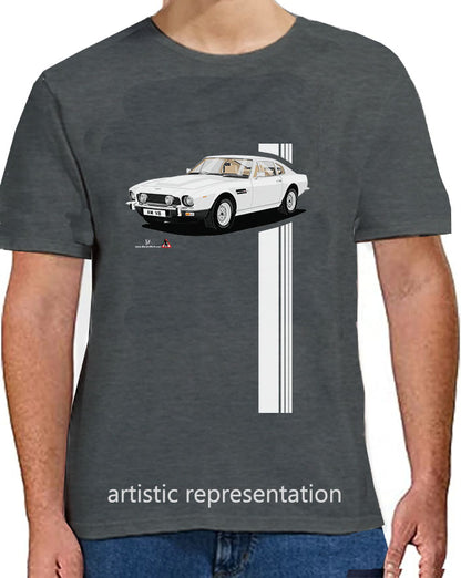 Aston Martin V8 Vantage in White T Shirt