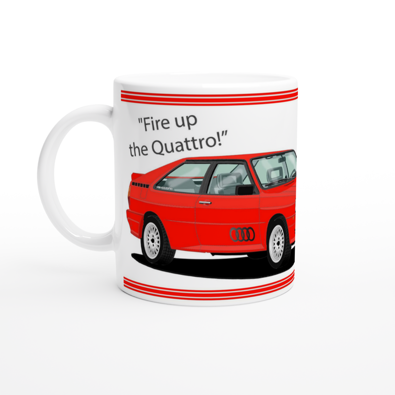 Audi Quattro Ashes to Ashes Art Car Mug