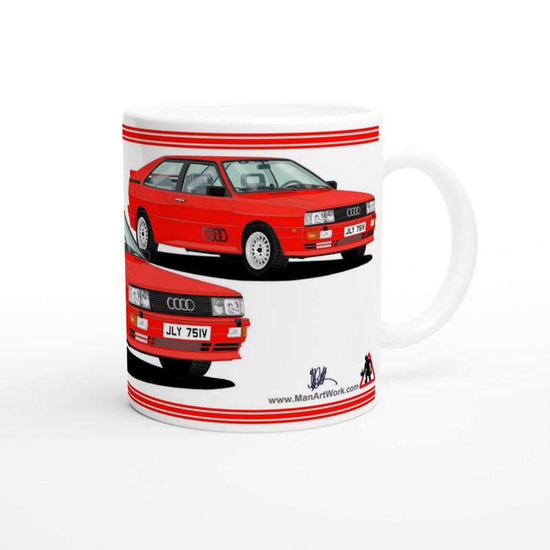 Audi Quattro Ashes to Ashes Art Car Mug