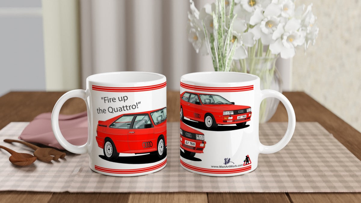 Audi Quattro Ashes to Ashes Art Car Mug