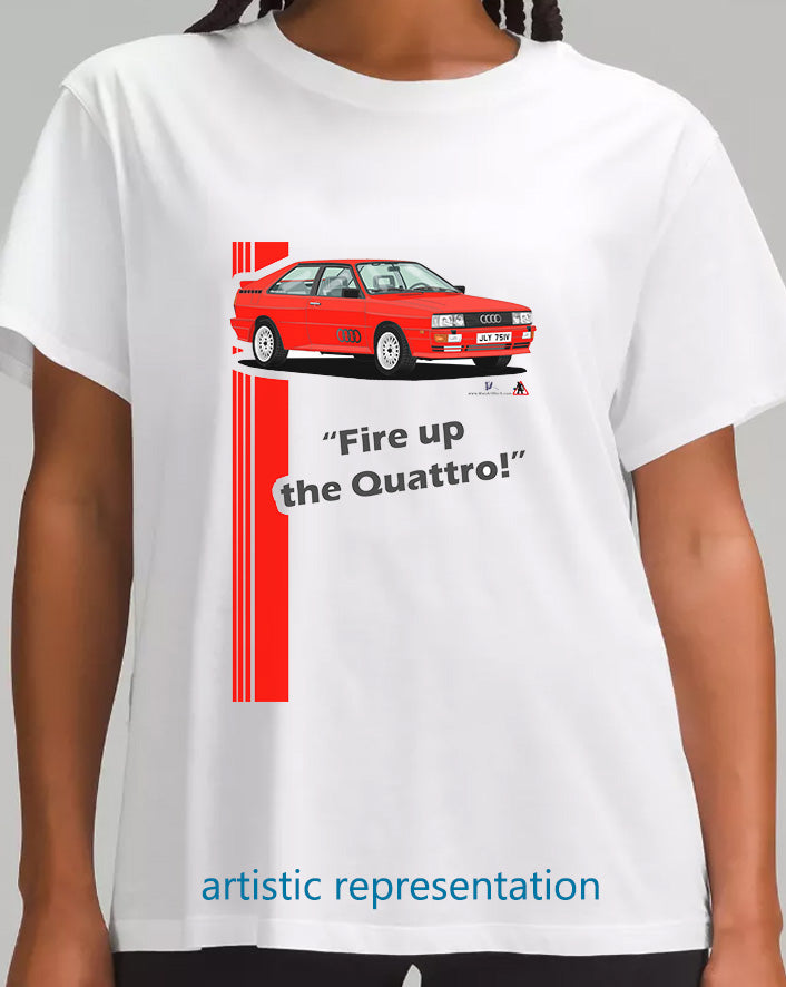 Audi Quattro Ashes to Ashes Art T Shirt