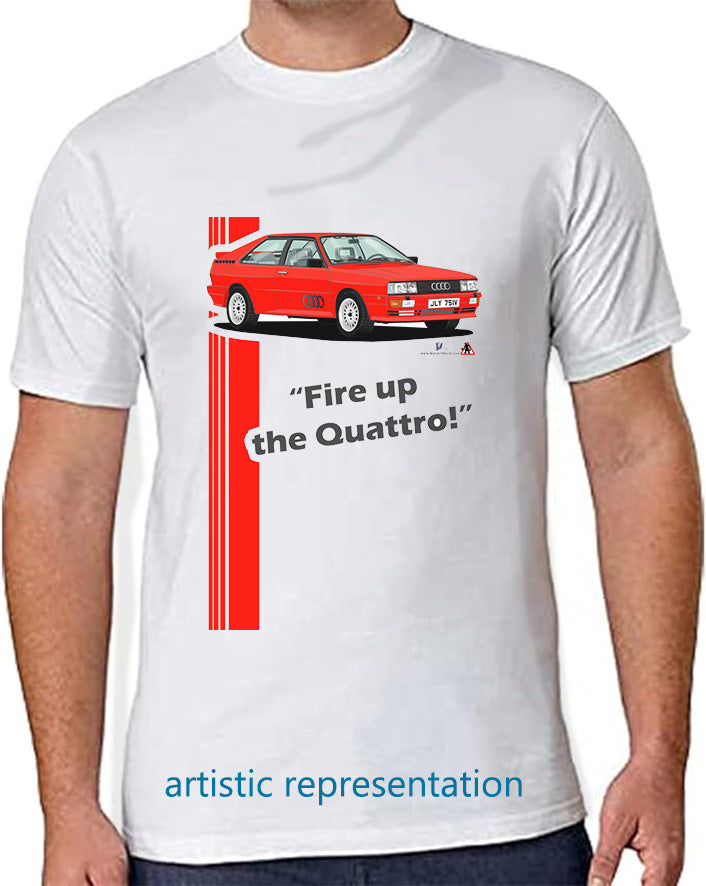 Audi Quattro Ashes to Ashes Art T Shirt