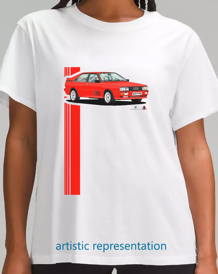 Audi Quattro in bright red Art T Shirt