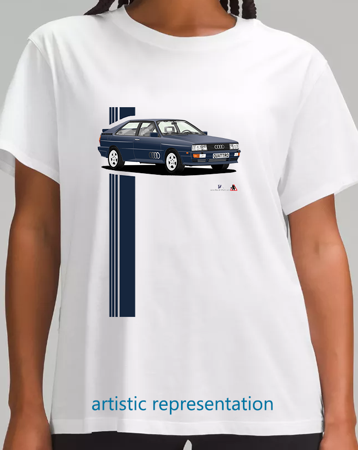 Audi Quattro in Blue Art T Shirt