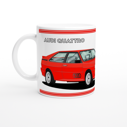 Audi Quattro in Bright Red Car Mug