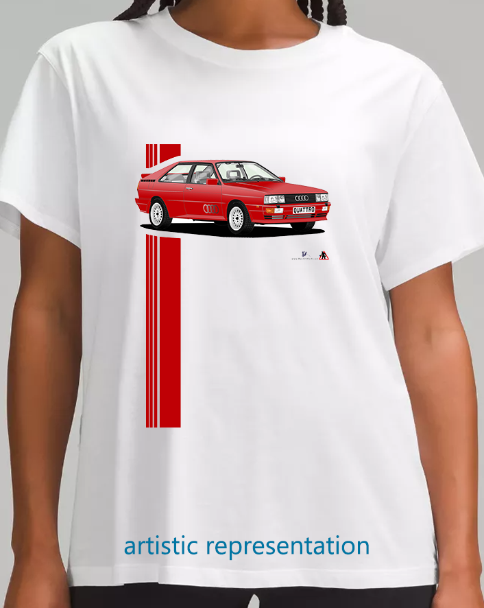 Audi Quattro in Red Art T Shirt