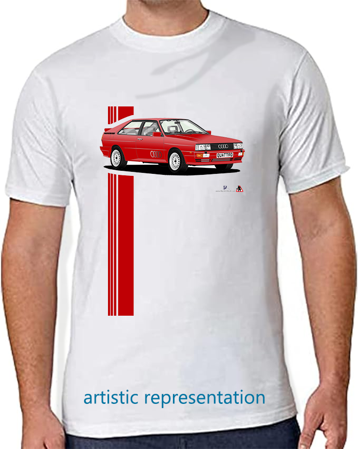 Audi Quattro in Red Art T Shirt