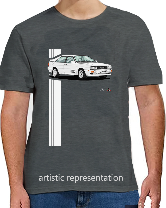 Audi Quattro in White Art T Shirt