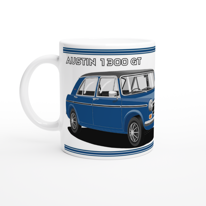 Austin 1300 GT in Blue Art Mug