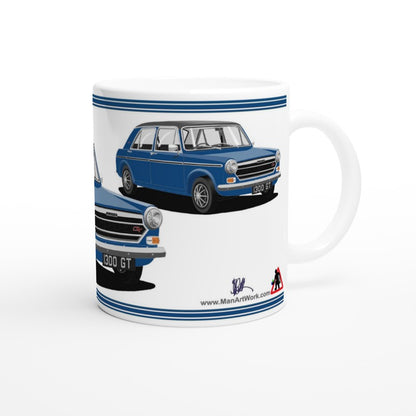 Austin 1300 GT in Blue Art Mug