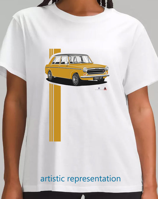 Austin 1300GT in Yellow T Shirt