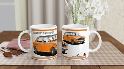 Austin 1300 GT in Orange Art Mug