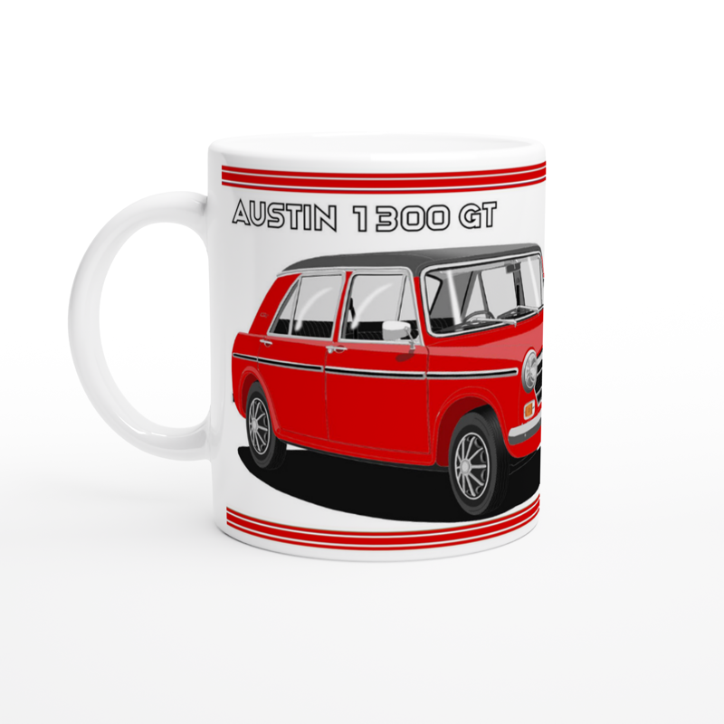 Austin 1300 GT in Red Art Mug