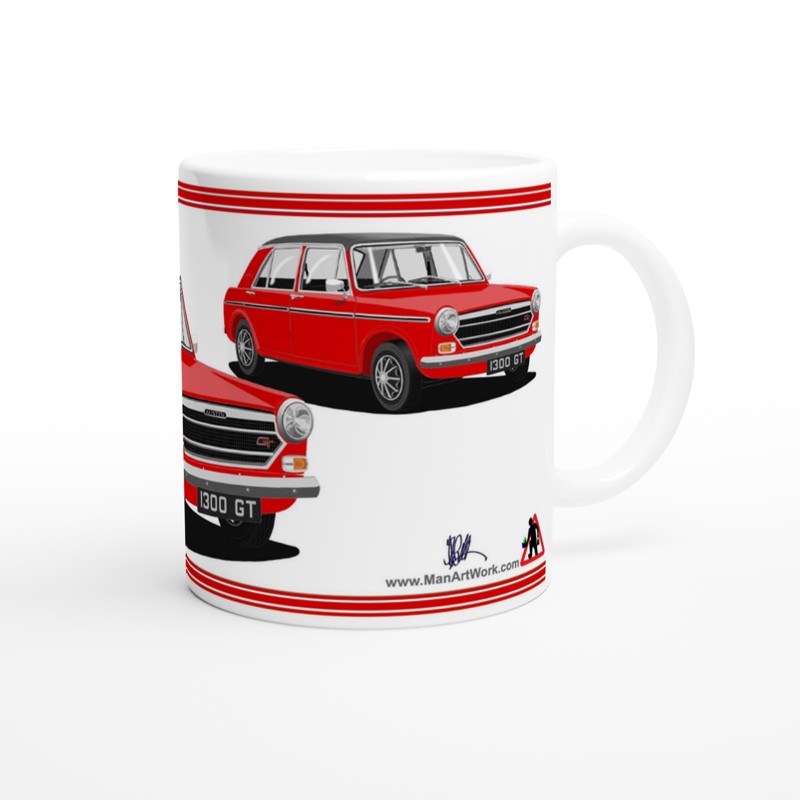 Austin 1300 GT in Red Art Mug