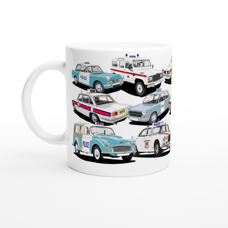 BMC Jaguar Rover Triumph Classic Police Multi Car Mug