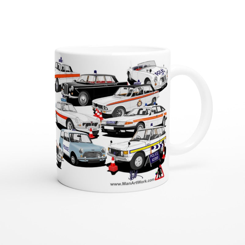 BMC Jaguar Rover Triumph Classic Police Multi Car Mug