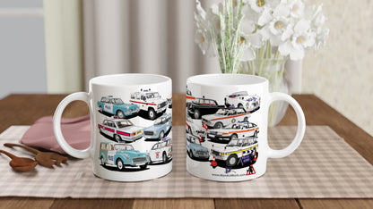 BMC Jaguar Rover Triumph Classic Police Multi Car Mug